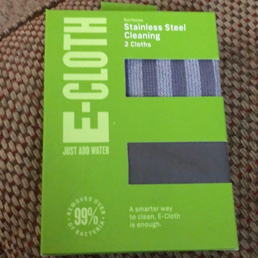 E-Cloth Stainless Steel Cleaning Cloths.